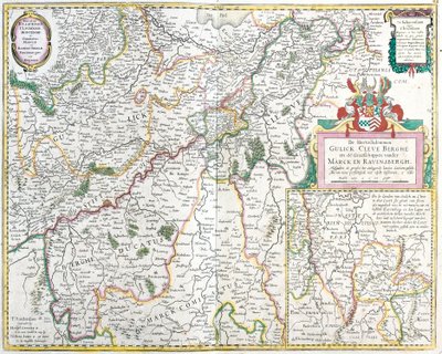 Mappa della Contea di Ravensberg (Germania) da Frederick de Wit