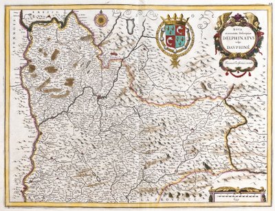 Mappa del Delfinato (Francia) da Frederick de Wit