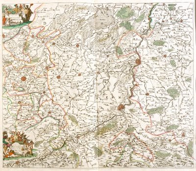 Mappa della Diocesi di Liegi (Belgio) da Frederick de Wit