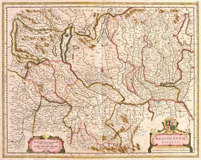 Mappa del Ducato di Milano, Italia da Frederick de Wit