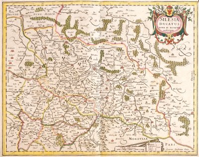 Mappa del Ducato di Slesia, Germania e Repubblica Ceca da Frederick de Wit