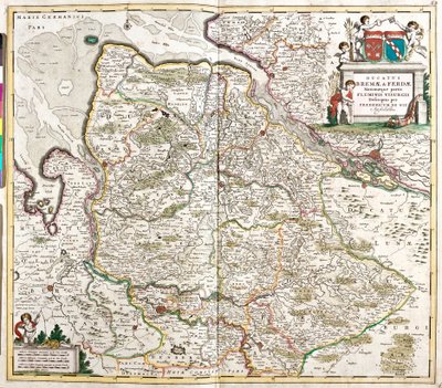 Mappa del Ducato di Brema e Verden (Germania) da Frederick de Wit