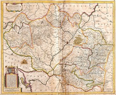 Mappa del Regno di Aragona (Spagna) da Frederick de Wit