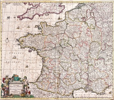 Mappa del Regno di Francia da Frederick de Wit
