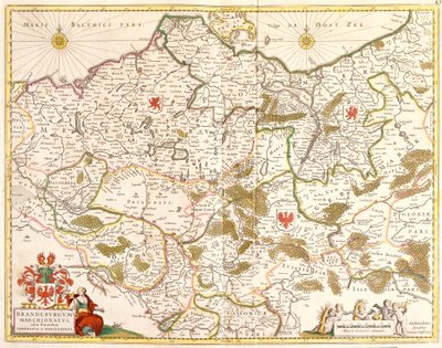 Mappa del Margraviato di Brandeburgo (Germania) da Frederick de Wit