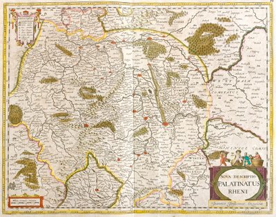 Mappa del Palatinato Renano (Germania) da Frederick de Wit