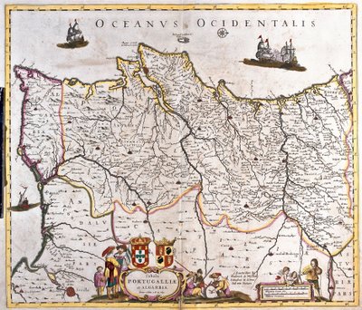 Mappa dei regni di Portogallo e Algarve da Frederick de Wit