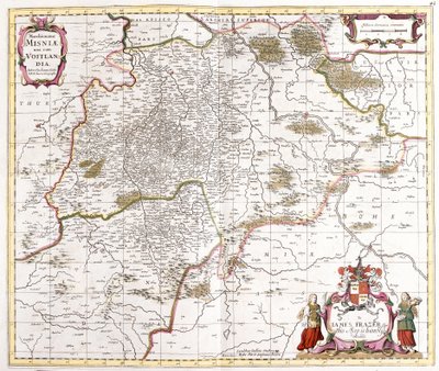 Mappa della marca di Misnia (Germania) da Frederick de Wit
