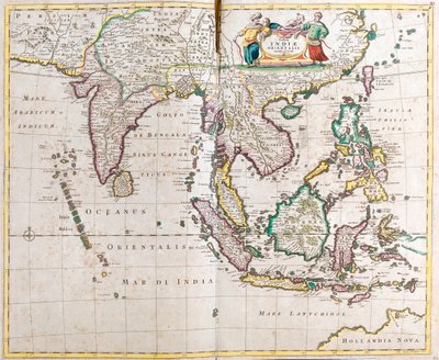 Pakistan, India, Nepal, Bhutan, Bangladesh, Birmania, Thailandia, Laos, Cambogia, Vietnam, Malesia, Indonesia, Filippine. da Frederick de Wit