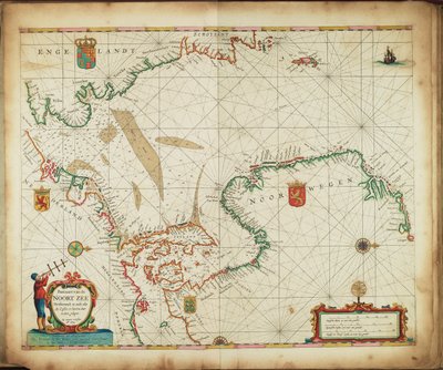 Pascaart van de Noort Zee verthoonende in zich alle de Custen en havens daer rontom gelegen da Frederick de Wit
