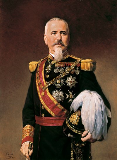 Ritratto di Arsenio Martinez Campos Anton (1831-1900), politico e militare spagnolo, c.1880 da Frederico de Madrazo