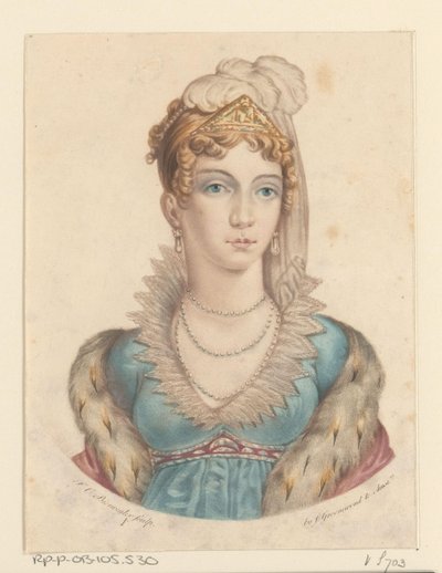 Ritratto di Anna Pavlovna Romanova da Frederik Christiaan Bierweiler