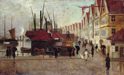 Il molo a Bergen da Frederik Collett