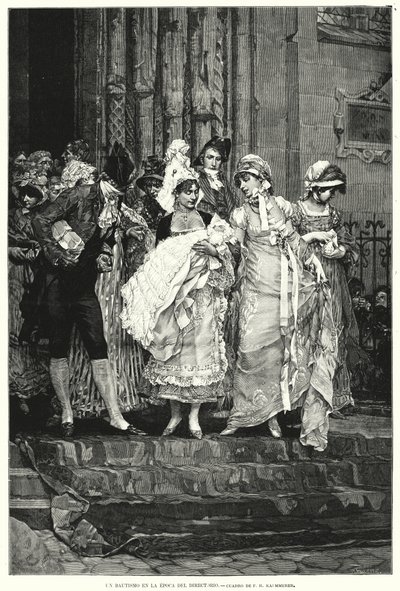 Battesimo al tempo del Direttorio, Francia Rivoluzionaria da Frederik Hendrik (after) Kaemmerer