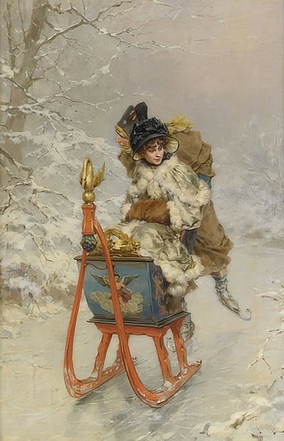 La corsa in slitta da Frederik Hendrik Kaemmerer