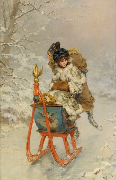 La passeggiata in slitta da Frederik Hendrik Kaemmerer