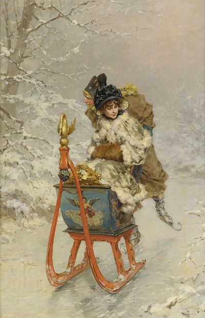 La corsa in slitta da Frederik Hendrik Kaemmerer