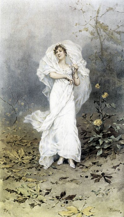Donna in una foresta - allegoria dell