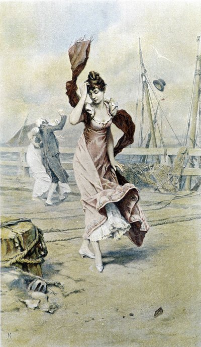 Donna sulla spiaggia - allegoria dell