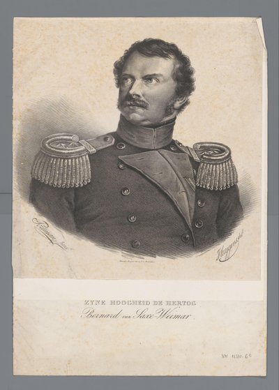 Sua Altezza il Duca Bernardo di Sassonia-Weimar da Frederik Lodewijk Huygens
