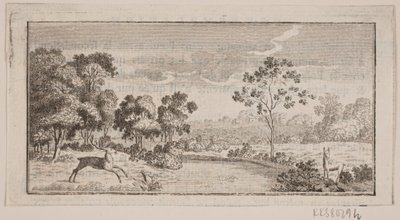 Paesaggio con cervi da Frederik Ludvig  Bradt