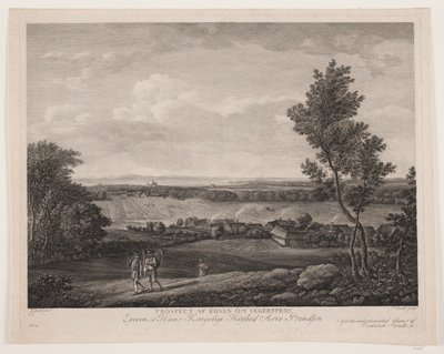 Prospettiva della zona intorno a Jægerspris da Frederik Ludvig  Bradt