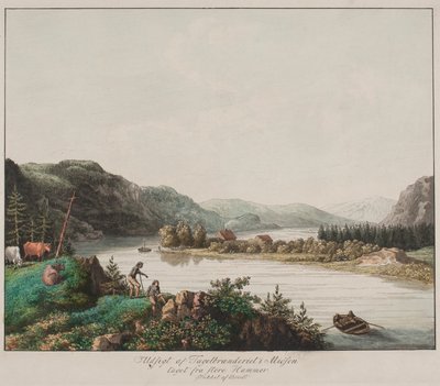 Veduta della fabbrica di mattoni a Miøsen presa da grande Hammer da Frederik Ludvig  Bradt