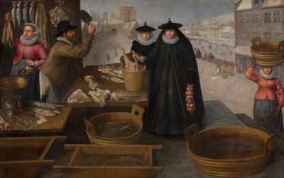 Mercato del pesce da Frederik Valckenborch
