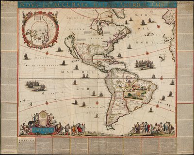 Noua et accurata totius Americae tabula da Frederik de Wit