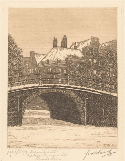 Herengracht presso il Reguliersgracht, Amsterdam da Frederik van der Harst (signed by artist)
