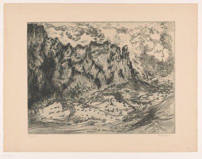 Onde vicino a rocce da Frederika Henriëtte Broeksmit (signed by artist)