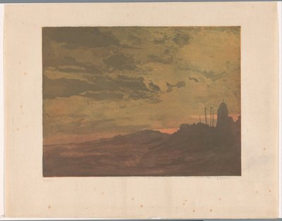 Katwijk aan Zee di sera da Frederika Henriëtte Broeksmit (signed by artist)