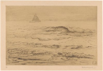 Nave a vela sul mare da Frederika Henriëtte Broeksmit (signed by artist)