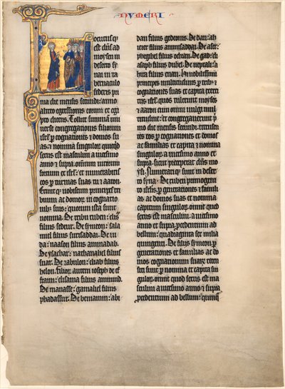Mosè conta i figli di Israele da French 13th Century