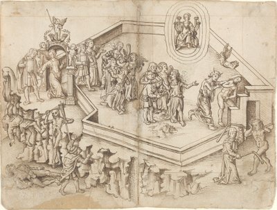 Allegoria della vita di uno studioso in una famiglia ricca da French 16th Century