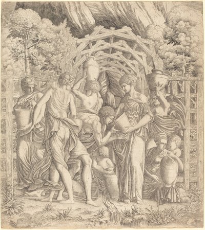 Giovane che beve acqua (Rebecca e Eliezer?) da French 16th Century after Francesco Primaticcio