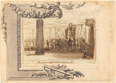Una Processione della Madonna di San Luca da French 18th Century