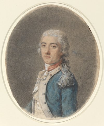 Ritratto di un uomo in uniforme militare da French 18th Century