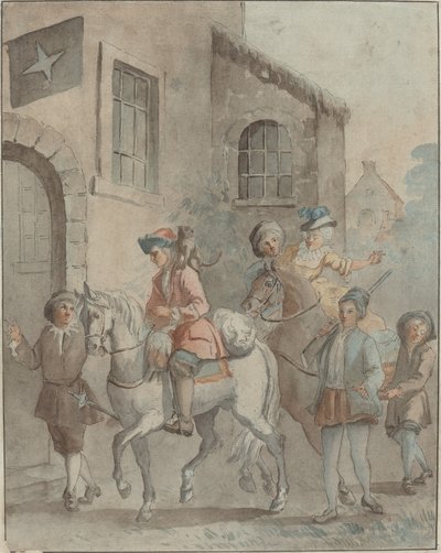 Arrivo a una Locanda da French 18th Century after Jean Baptiste Oudry