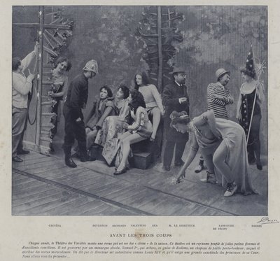 Attori e attrici al Theatre des Varietes, Parigi da French Photographer