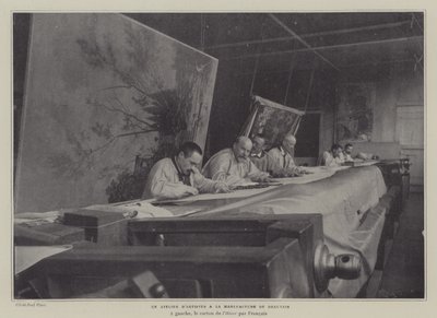 Laboratorio degli artisti alla Manifattura di Arazzi di Beauvais, Francia da French Photographer