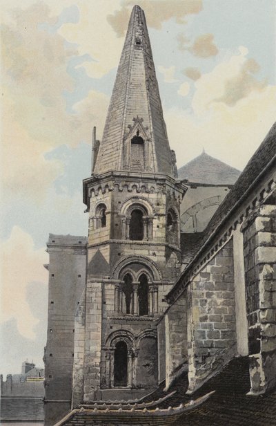 Auxerre, Chiesa di Saint-Eusebe, vista N O (prima del restauro) da French Photographer