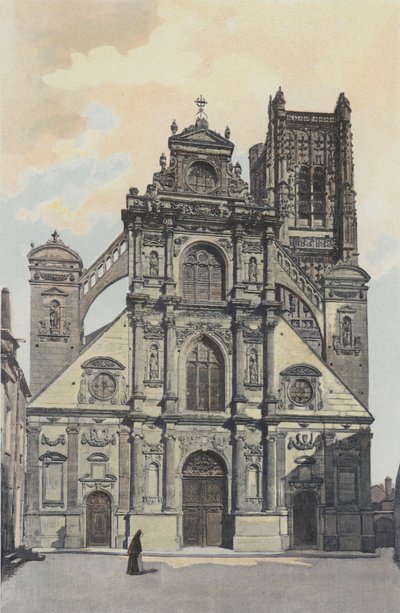 Auxerre, Chiesa di Saint-Pierre, Facciata O da French Photographer