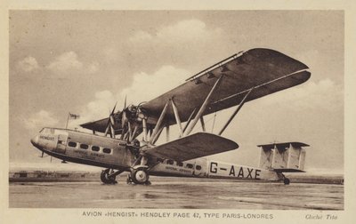Avion Hengist Hendley Page 42, Tipo Parigi-Londra da French Photographer