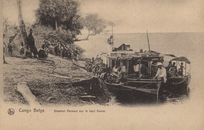 Congo Belga, Piroscafo Hainaut sul fiume alto da French Photographer