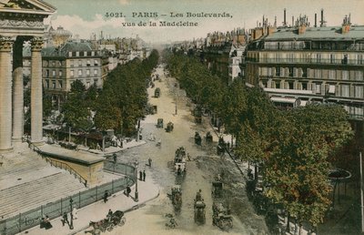 Boulevard di Parigi, visto dal Boulevard de la Madeleine da French Photographer