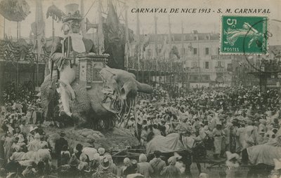 Carnevale di Nizza 1913. Cartolina inviata nel 1913. da French Photographer