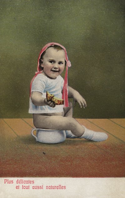 Bambino seduto sul vasino da French Photographer