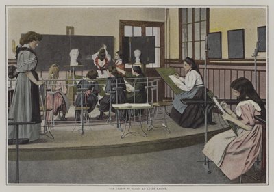 Lezione di disegno al Lycée Racine, Parigi da French Photographer