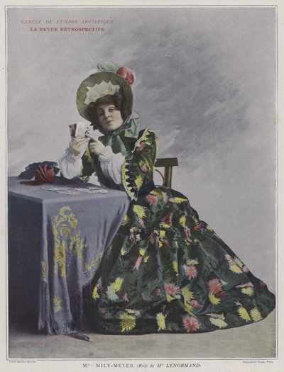 Emilie Mily-Meyer come Mademoiselle Lenormand in La Revue Retrospective da French Photographer
